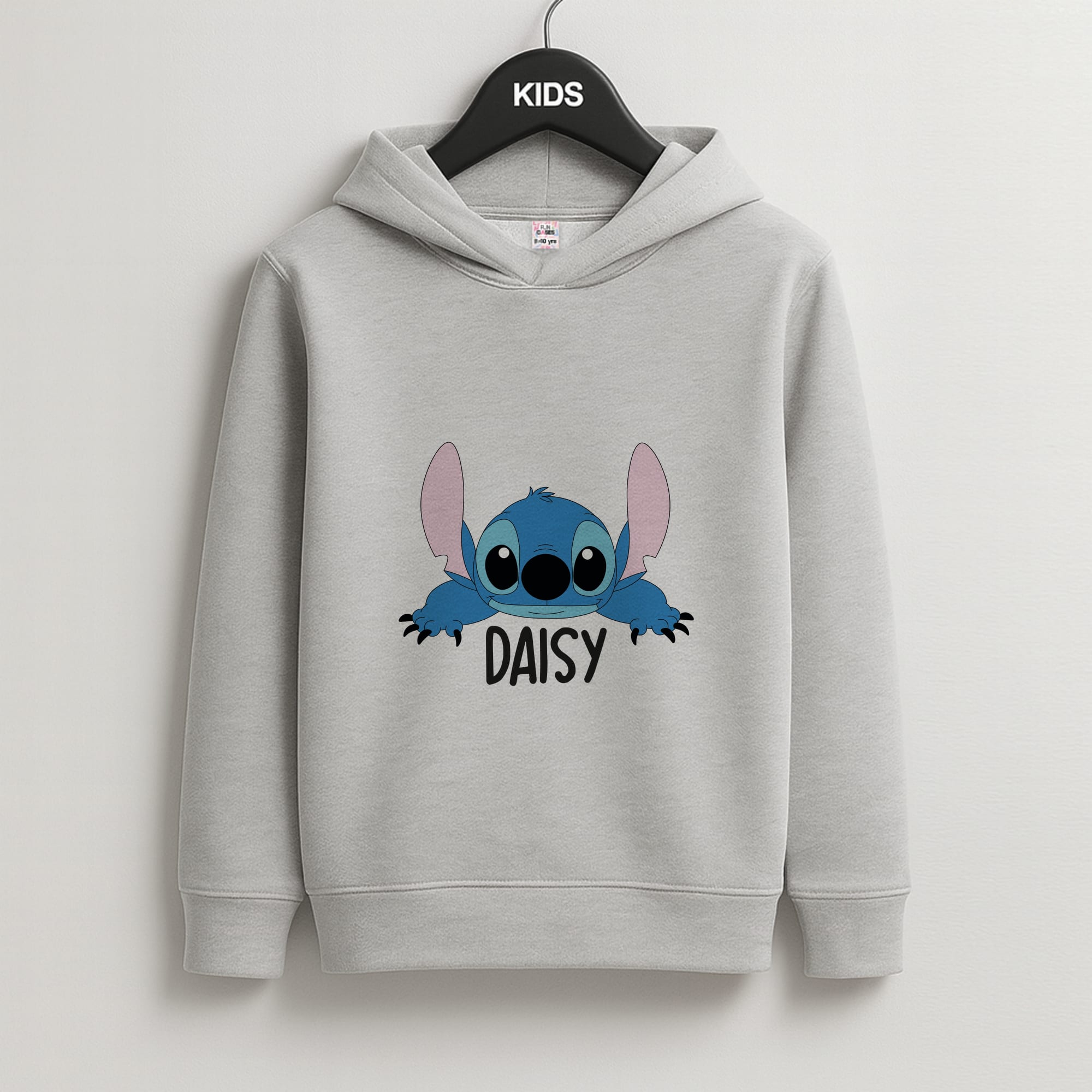 Blue Alien - Personalised Disney Kids Grey Hoodie