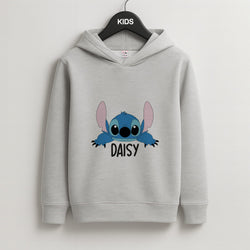 Blue Alien - Personalised Disney Kids Grey Hoodie