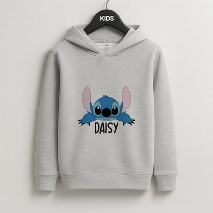 Blue Alien - Personalised Disney Kids Grey Hoodie