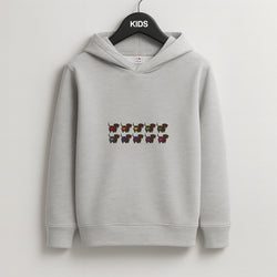 Love hearts - Dachshunds Kids Grey Hoodie