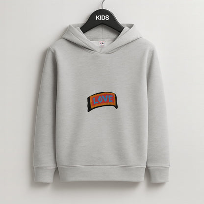 Orange Love - Lil Peep Kids Grey Hoodie