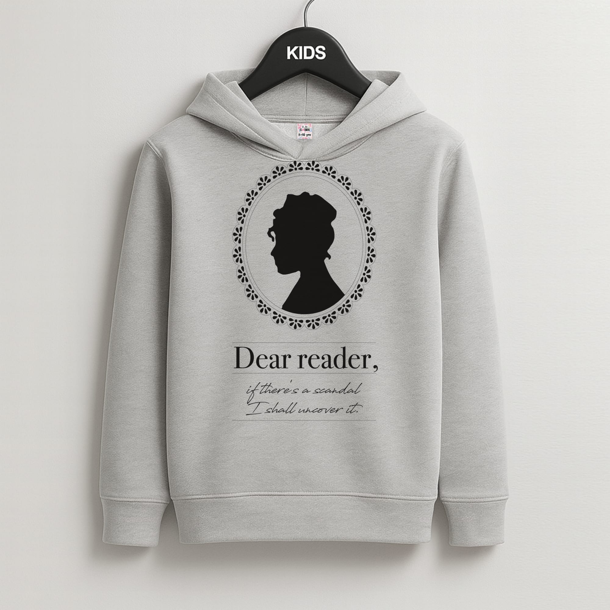 Dear Reader Kids Grey Hoodie
