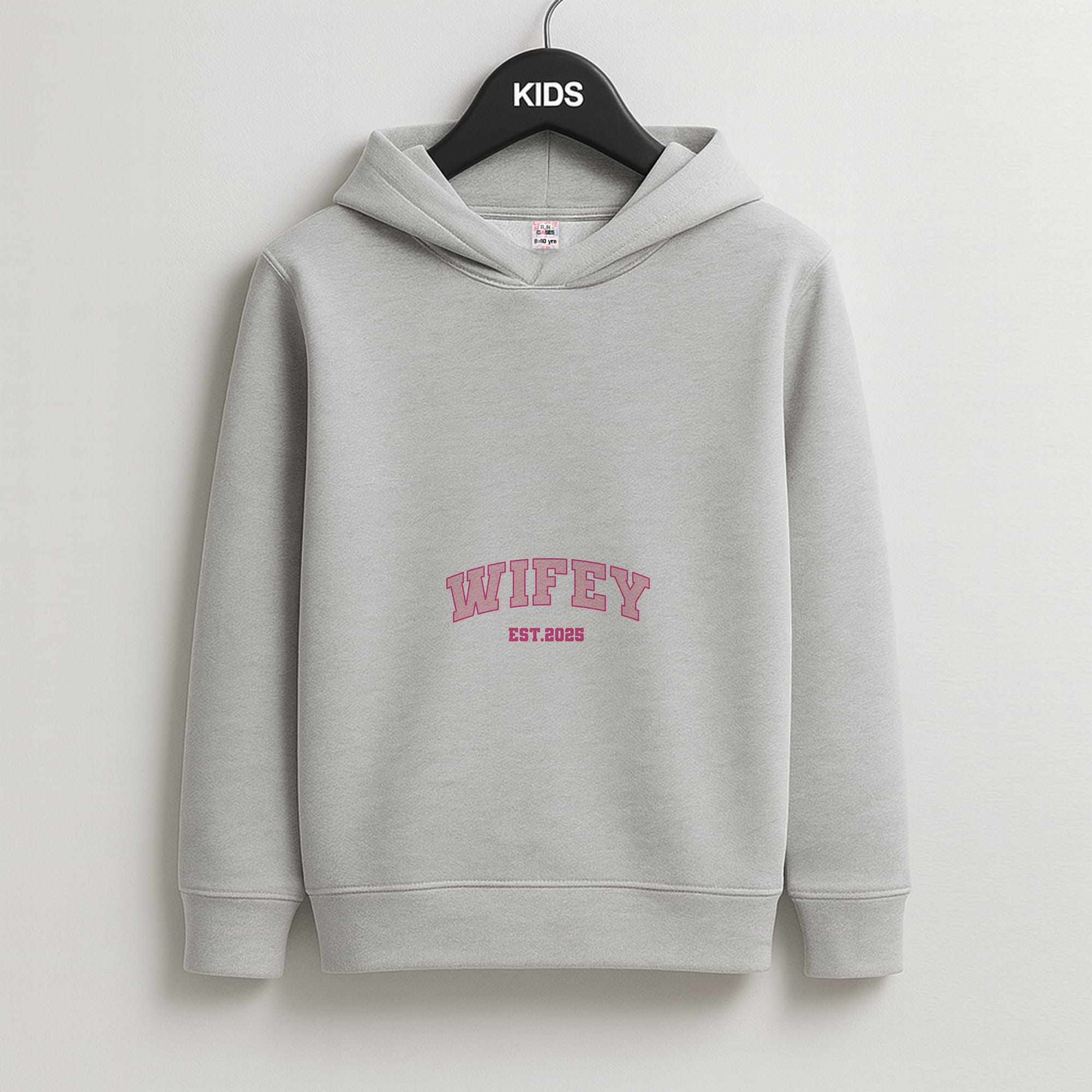 Wifey 2025 Kids Grey Hoodie