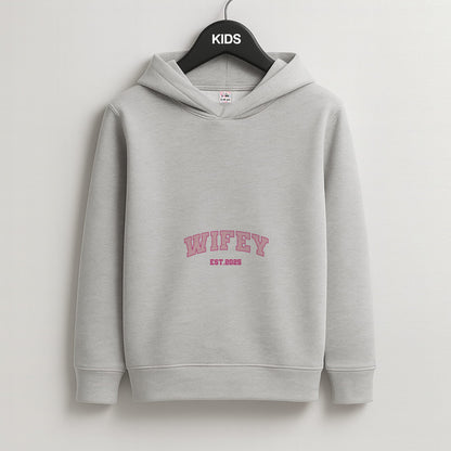 Wifey 2025 Kids Grey Hoodie