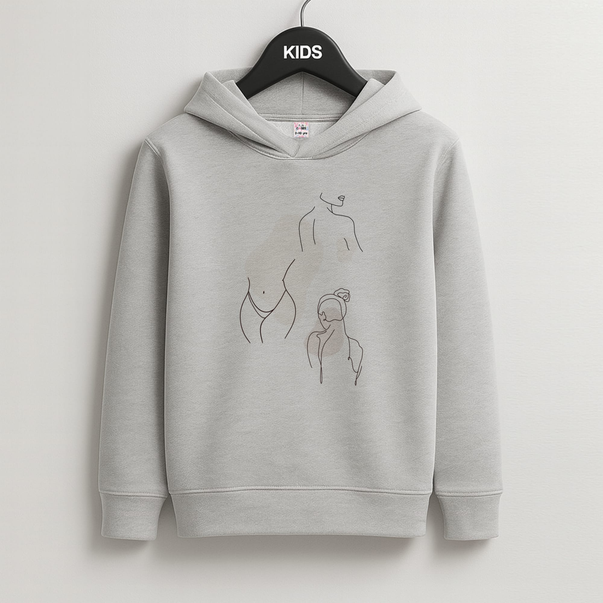 Silouhette nude Kids Grey Hoodie