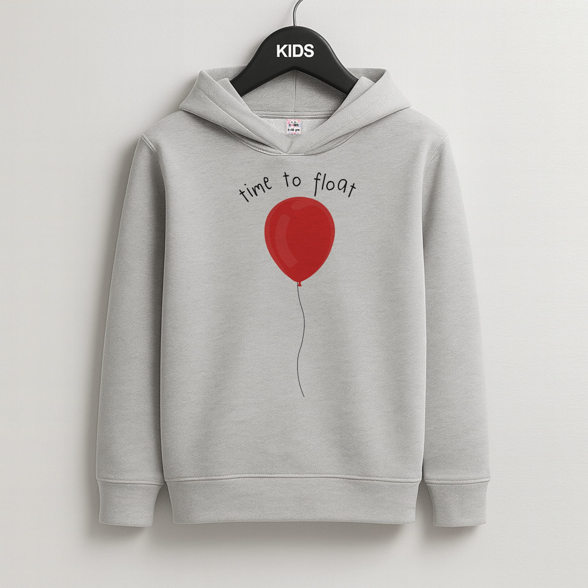 Time To Float - Clown Kids Grey Hoodie