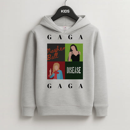 Gaga Collage Kids Grey Hoodie