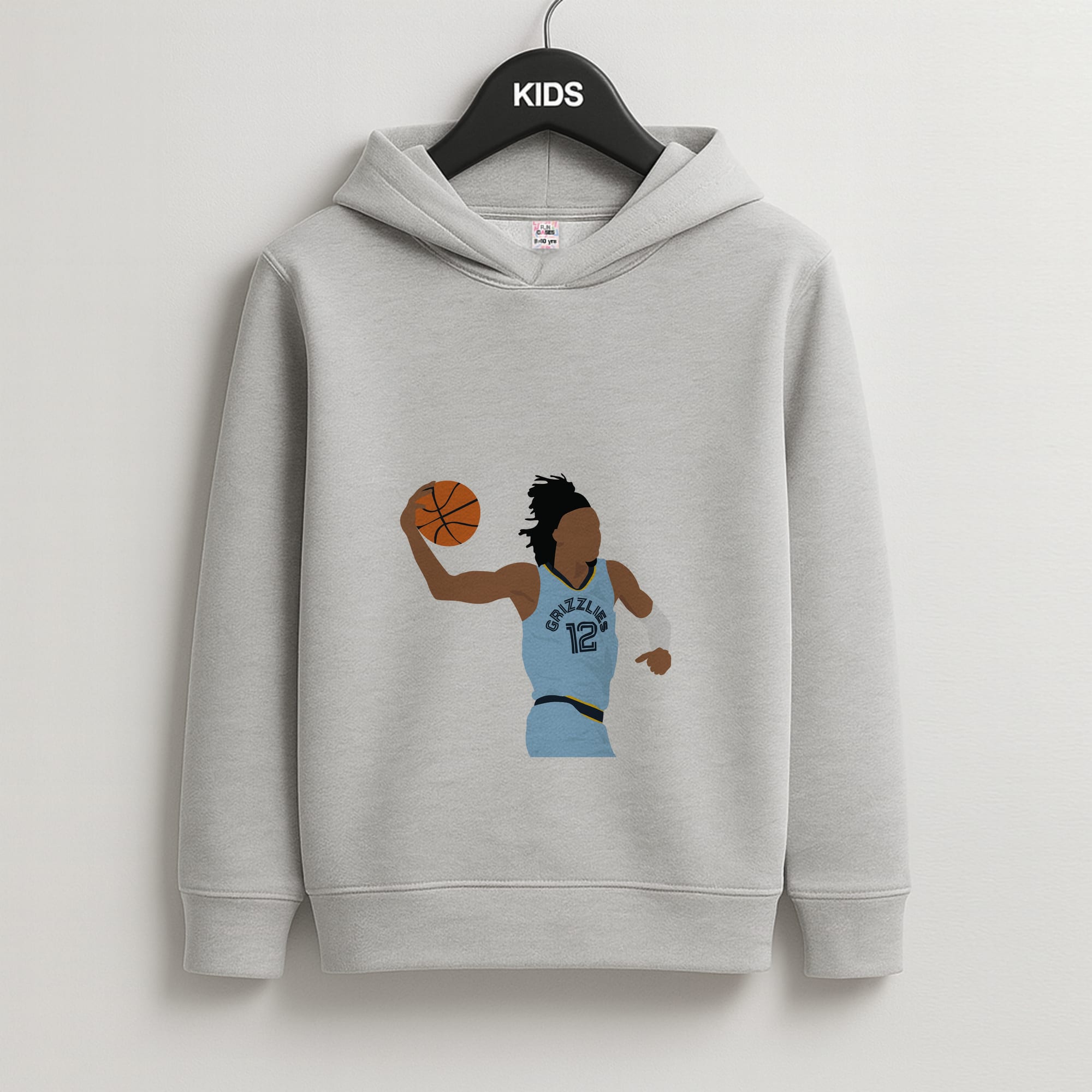 Morant - Basketball Kids Grey Hoodie