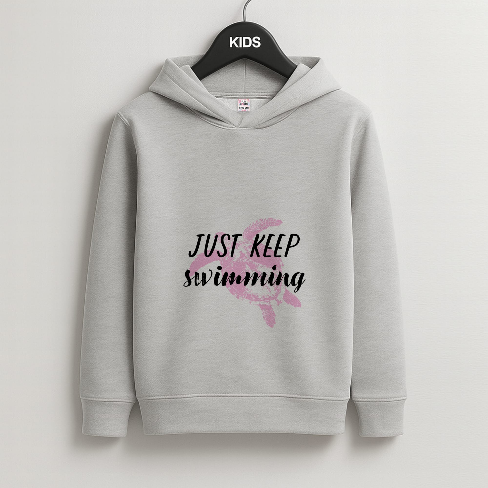 Just Keep Swimming - Summer Kids Grey Hoodie