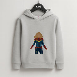 Captain Marvel Kids Grey Hoodie