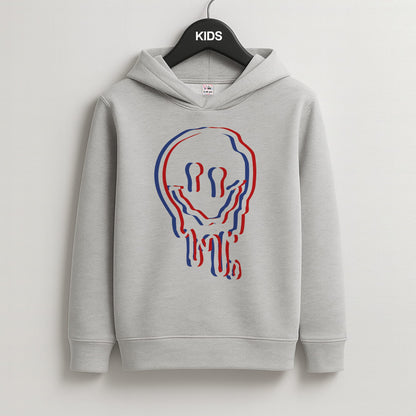 Red Smiley - Juice Kids Grey Hoodie