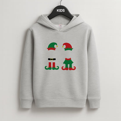 Elf Body - Christmas Kids Grey Hoodie