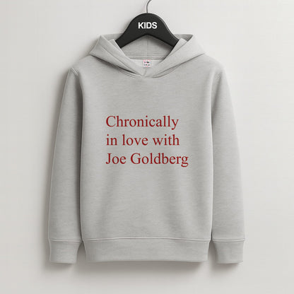 Chronically In Love With Joe Kids Grey Hoodie