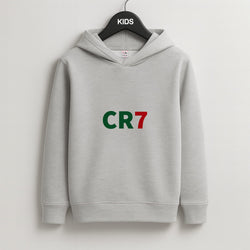 CR7 Logo - Ronaldo Kids Grey Hoodie