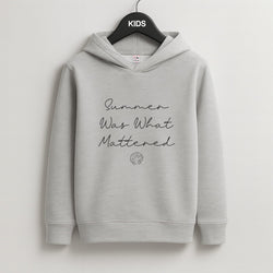 Summer Was What Mattered Kids Grey Hoodie