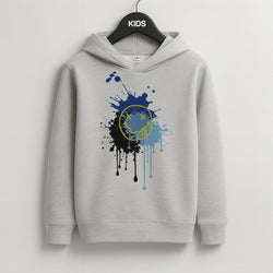 Blue Graffiti - Skate Aesthetic  Kids Grey Hoodie