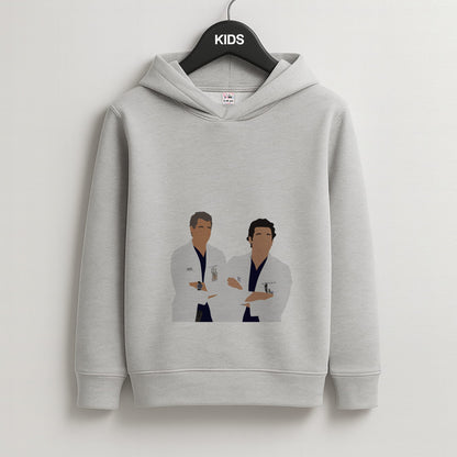 Two Doctors Arm Crossed - Grey's Kids Grey Hoodie