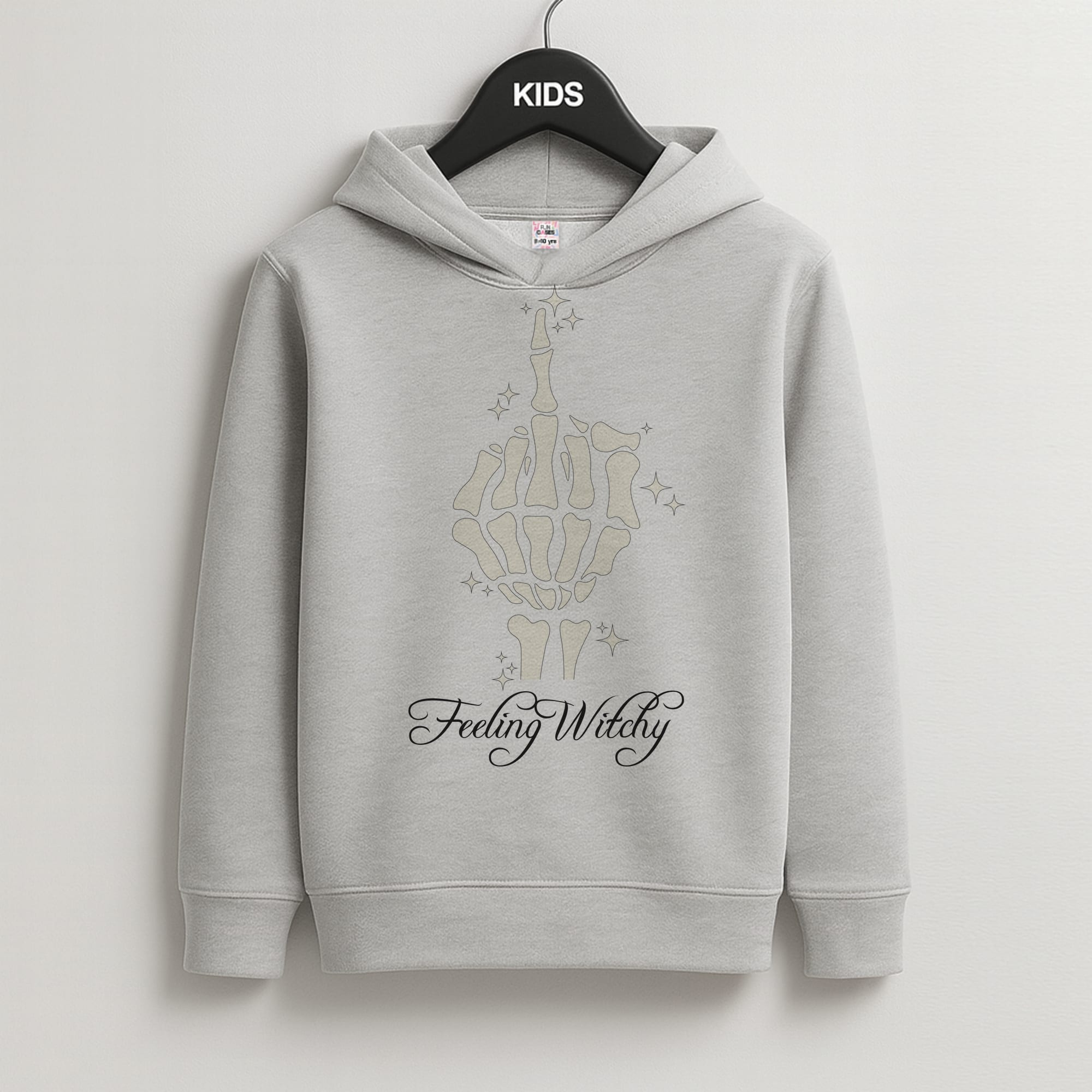 Feeling Witchy Kids Grey Hoodie