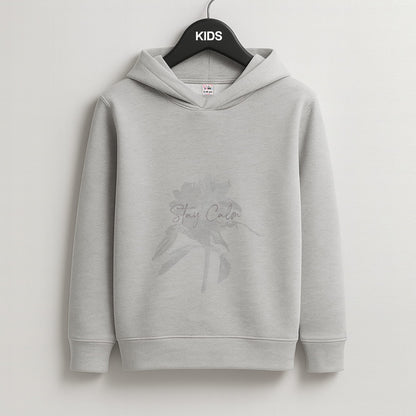 Mauve Stay Calm Kids Grey Hoodie