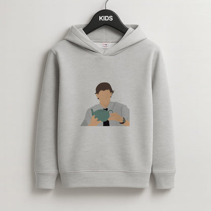 Jim's Tea Pot For Pam Kids Grey Hoodie