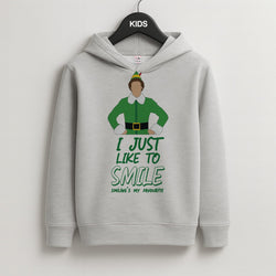 I Just Like To Smile Kids Grey Hoodie