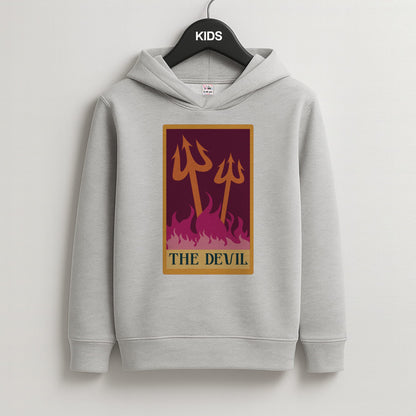 The Devil - Tarot Cards Kids Grey Hoodie