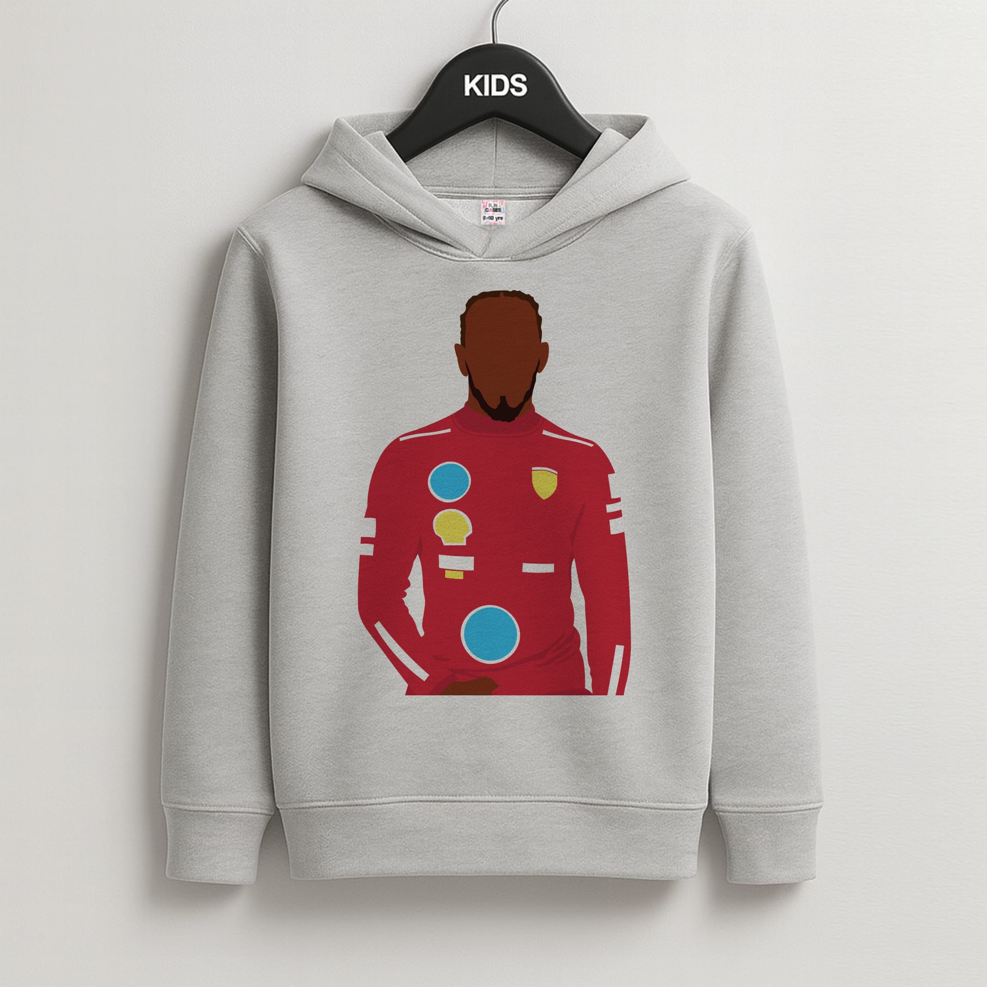 Hamilton In Red Kids Grey Hoodie