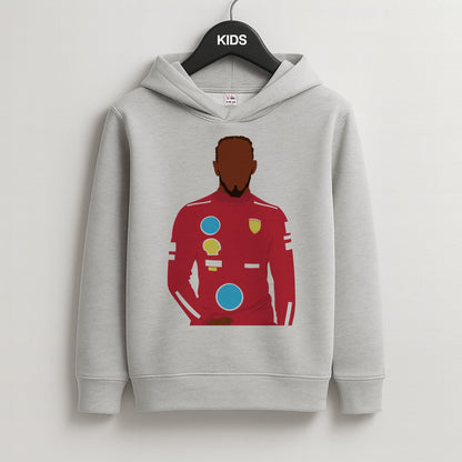 Hamilton In Red Kids Grey Hoodie