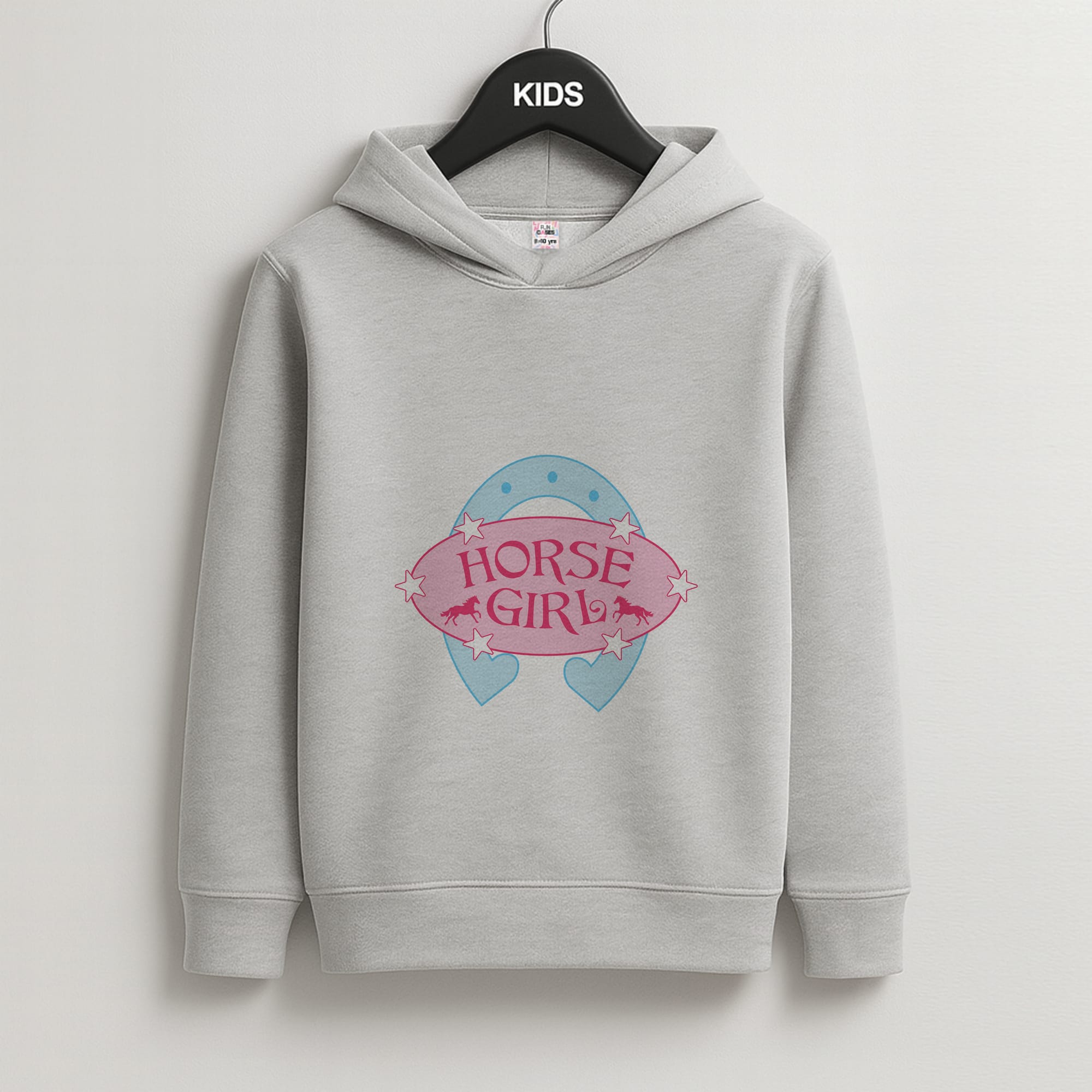 Horse Girl - Horses Kids Grey Hoodie