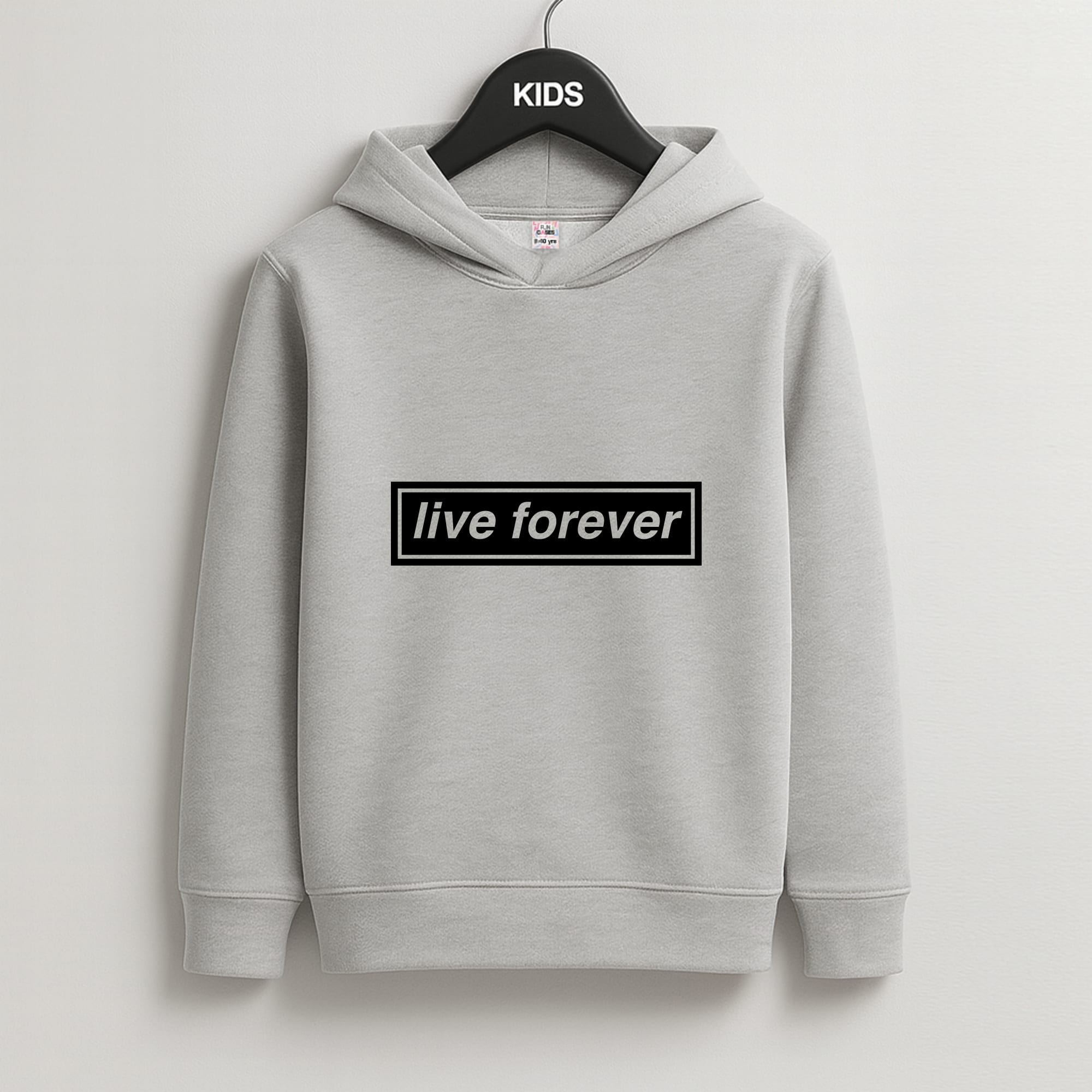 Live Forever Kids Grey Hoodie