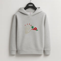 Halloween Pattern 15 Kids Grey Hoodie