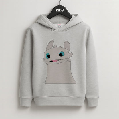 White Fury Dragon Kids Grey Hoodie