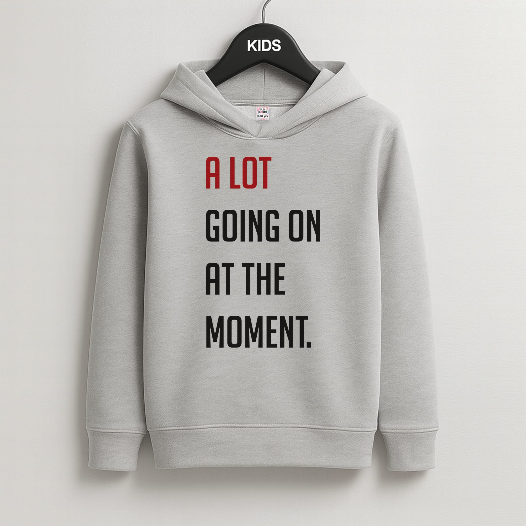 A Lot Going On At The Moment - Taylor Kids Grey Hoodie