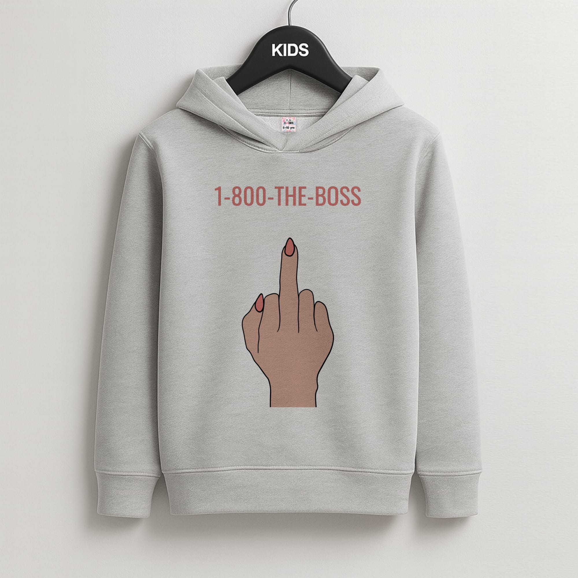 1-800 The Boss Kids Grey Hoodie