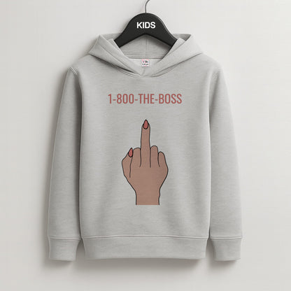 1-800 The Boss Kids Grey Hoodie