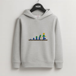 Building - Bricks Kids Grey Hoodie