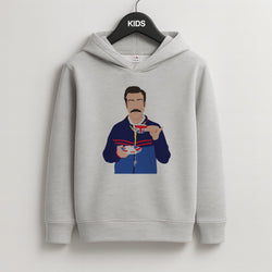 Ted Drinking Tea Kids Grey Hoodie