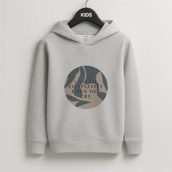 I Crumble Completely When You Cry Kids Grey Hoodie