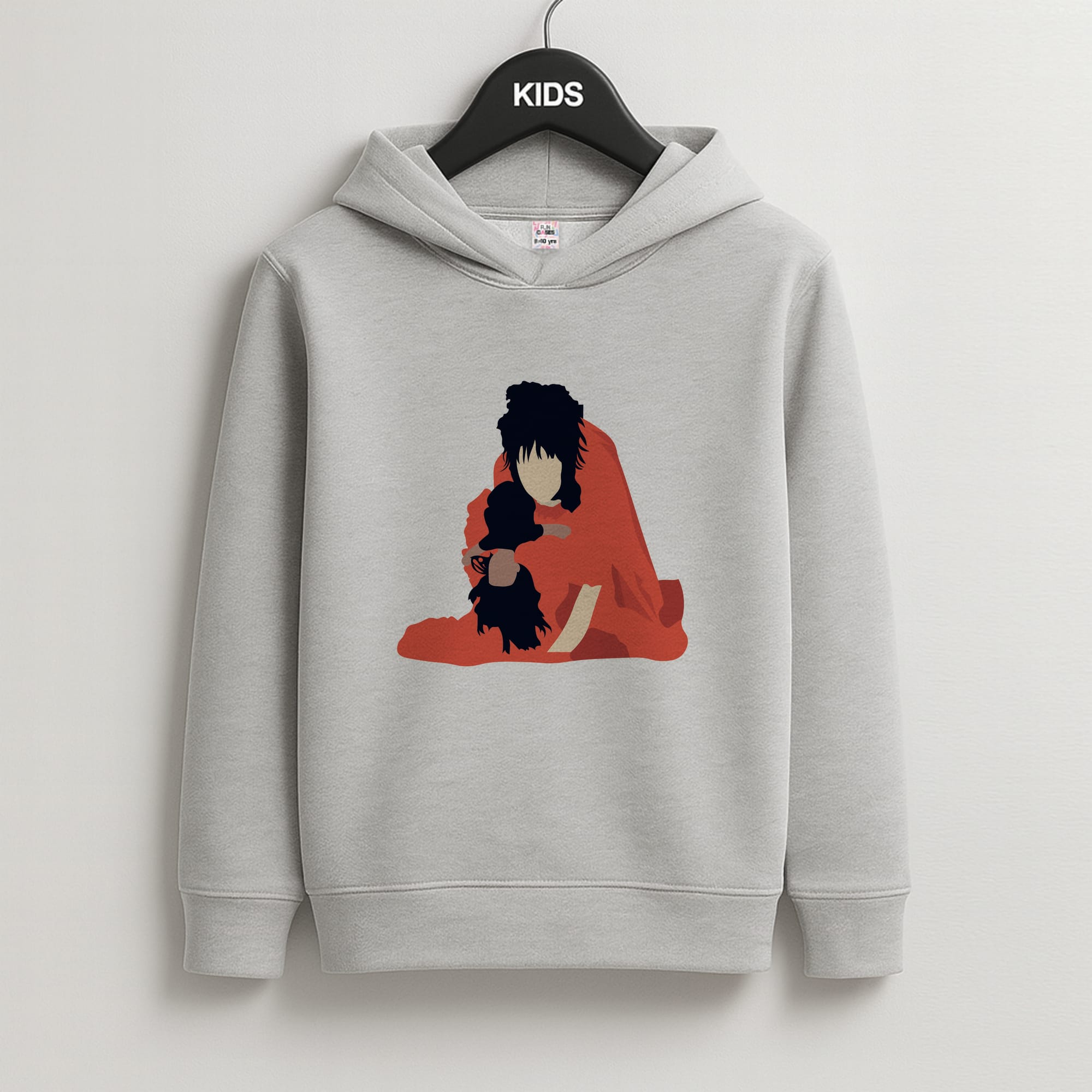 Lydia - Beetle Halloween Kids Grey Hoodie
