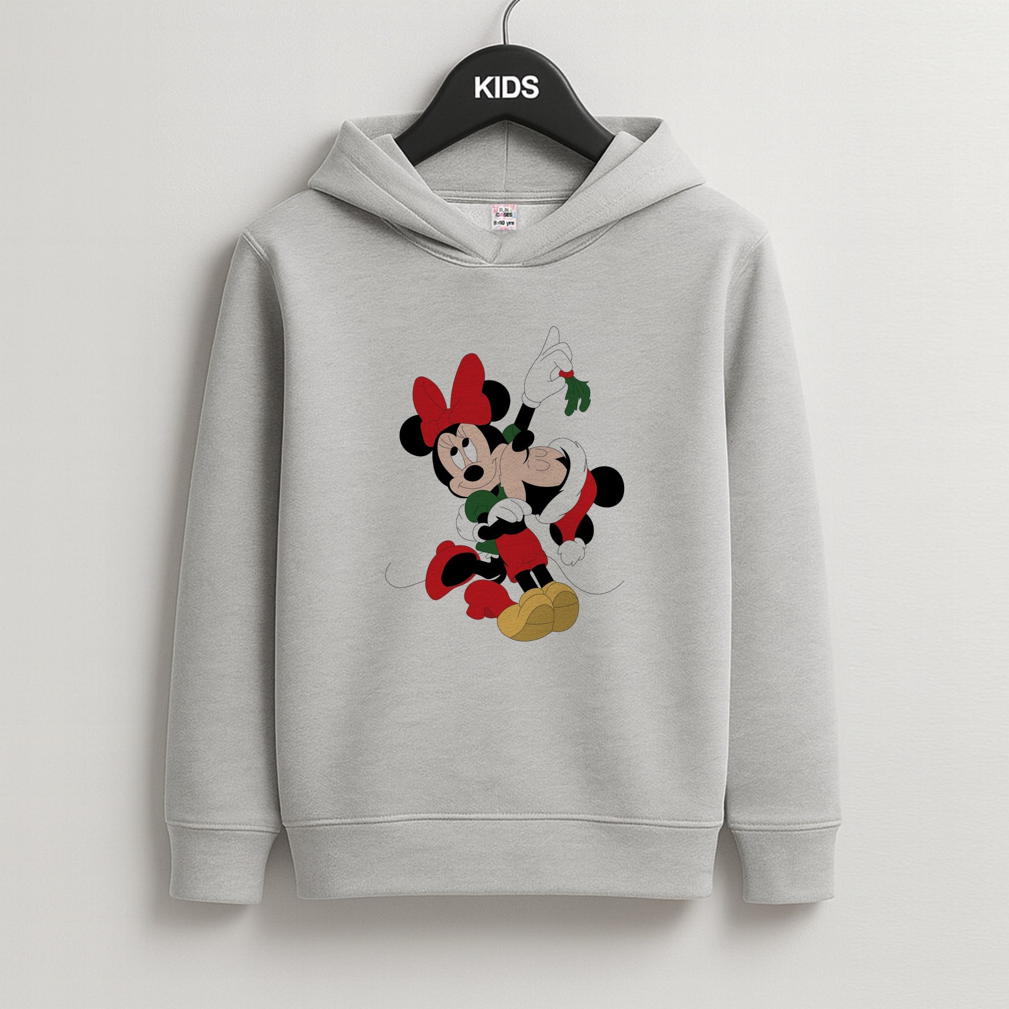 Mistletoe Fairytale Mice - Christmas Kids Grey Hoodie