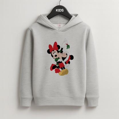 Mistletoe Fairytale Mice - Christmas Kids Grey Hoodie