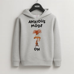 Anxious Mode On - Inside Out Kids Grey Hoodie