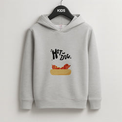 Hot Dog - Dachshunds Kids Grey Hoodie