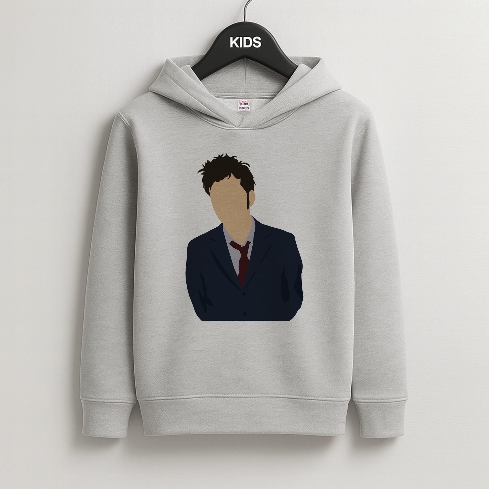 Tennant - The Doctor Kids Grey Hoodie