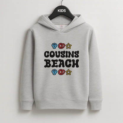 Cartoon Cousins Beach Kids Grey Hoodie