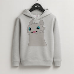 White Fury Dragon Kids Hoodie