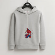 Blue Hanging Spider Hero Kids Hoodie 2