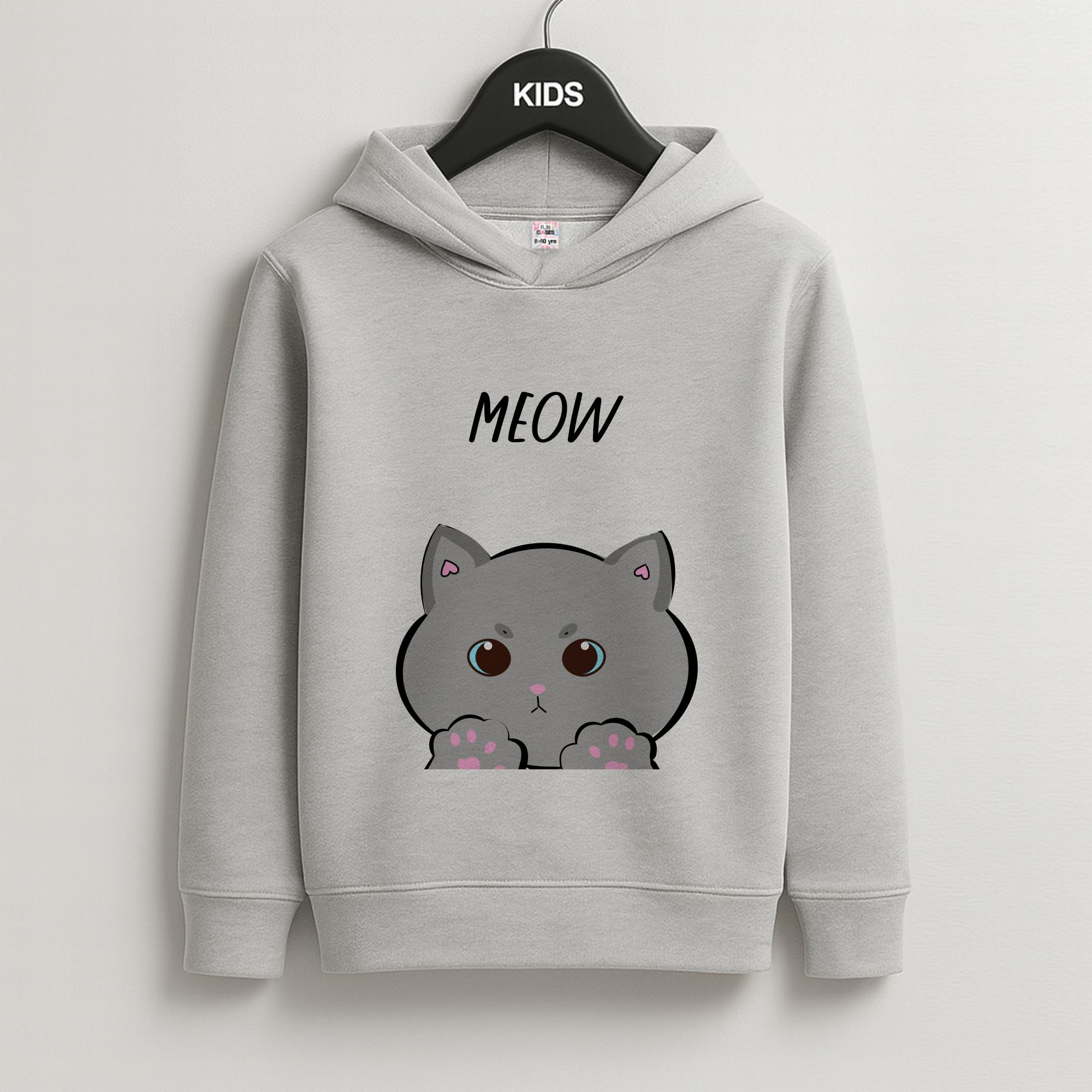 Grey Kitty - Cats Kids Grey Hoodie