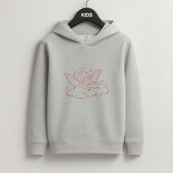 Angel - Clean Girl Aesthetic Kids Grey Hoodie