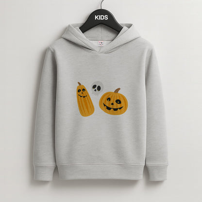 Halloween Pattern 1 Kids Grey Hoodie